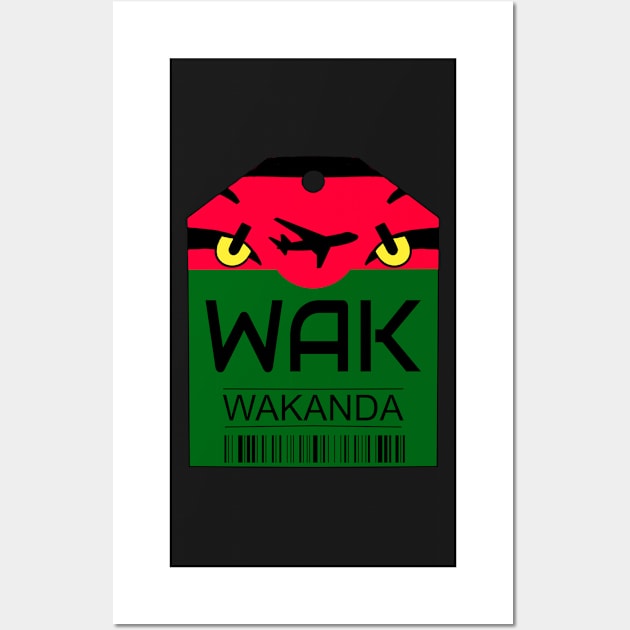 Wakanda Luggage Sticker Wall Art by Kangavark